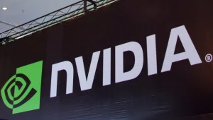Nvidia - fragment baneru z logotypem firmy