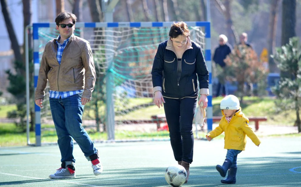 Ewa Kopacz z zięciem i wnukiem Ewa Kopacz z zięciem i wnukiem