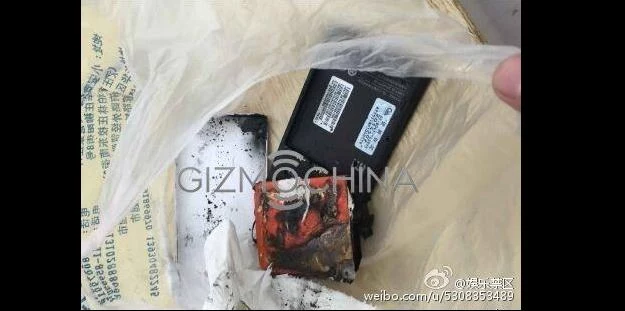 Tak miał wyglądać Xiaomi Redmi 2A "po spaleniu" Fot. Zdjęcie pochodzi z serwisu społecznościowego Weibo, znalezione przez GizmoChina