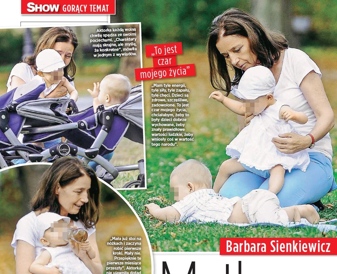 Barbara Sienkiewicz z bliźniakami Barbara Sienkiewicz z bliźniakami