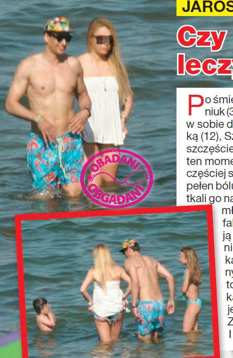 Jarosław Bieniuk wraz z dziećmi i znajomą wypoczywał nad Bałtykiem