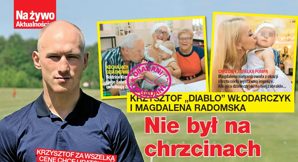 Krzysztof "Diablo" Włodarczyk nie pojawił się na chrzcinach córki Krzysztof "Diablo" Włodarczyk nie pojawił się na chrzcinach córki