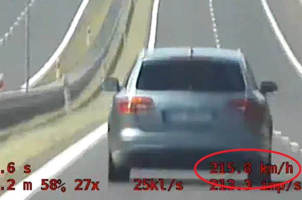 Kierowca tego Audi A6 przekroczył prędkość o ponad 90 km/h