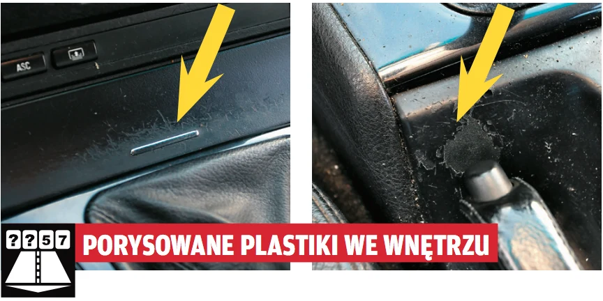 Koniecznie trzeba zwrócić uwagę na miejsca, z którymi ma się najczęstszy kontakt. Porysowaną pokrywę od popielniczki można co prawda wymienić, wytarty plastik przy dźwigni zmiany biegów jest trudniejszy do zatuszowania. Koniecznie trzeba zwrócić uwagę na miejsca, z którymi ma się najczęstszy kontakt. Porysowaną pokrywę od popielniczki można co prawda wymienić, wytarty plastik przy dźwigni zmiany biegów jest trudniejszy do zatuszowania.