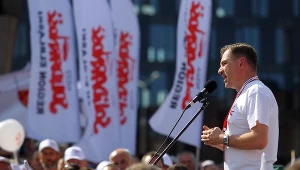 Przewodniczący NSZZ "Solidarność" Piotr Duda