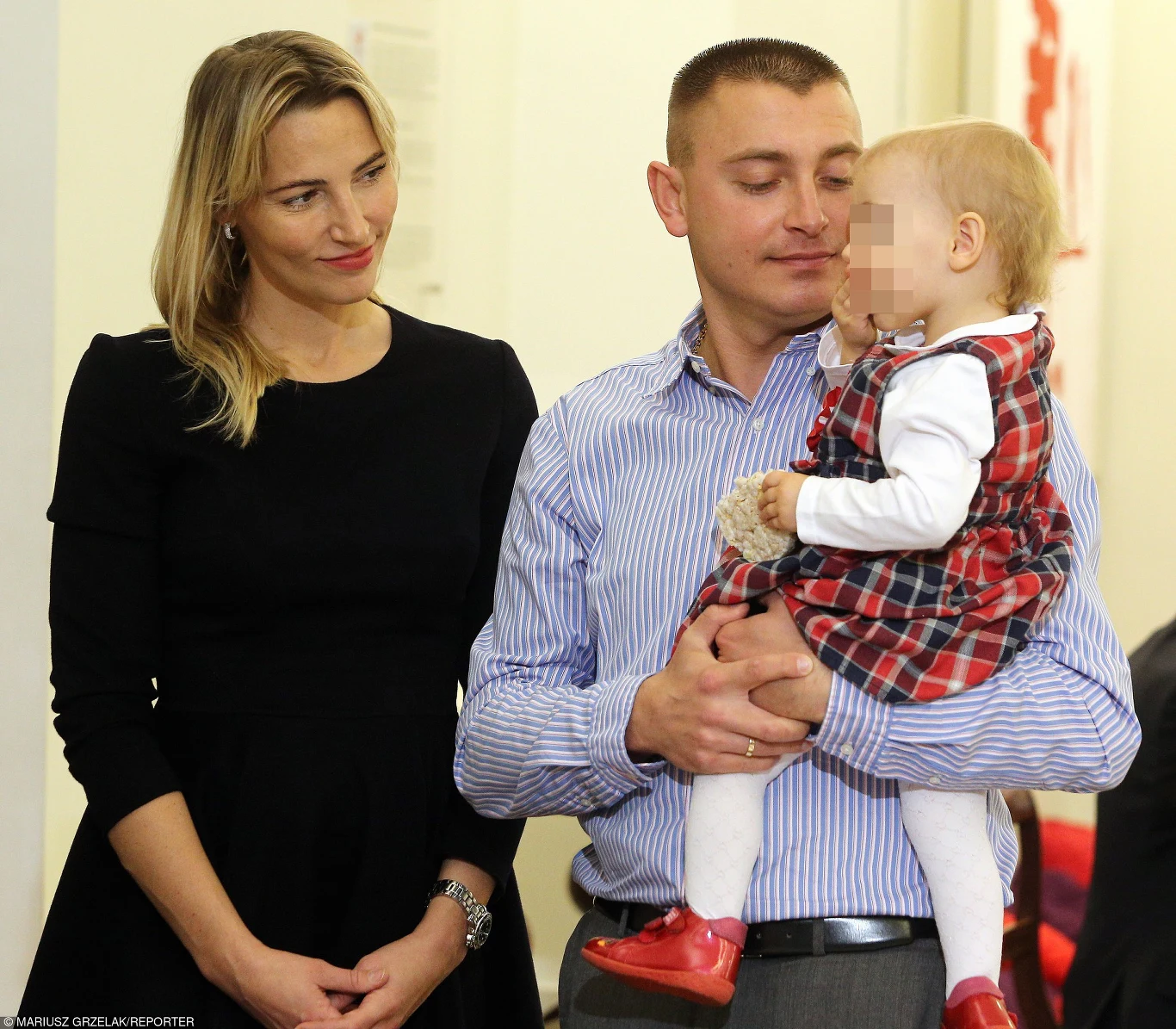 Sylwia Gruchała, Marek Bączek z córką Julią Sylwia Gruchała, Marek Bączek z córką Julią