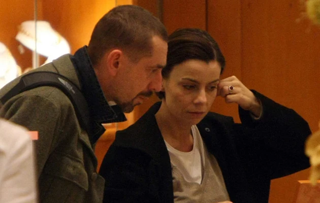 Agata Kulesza z mężem Marcinem
