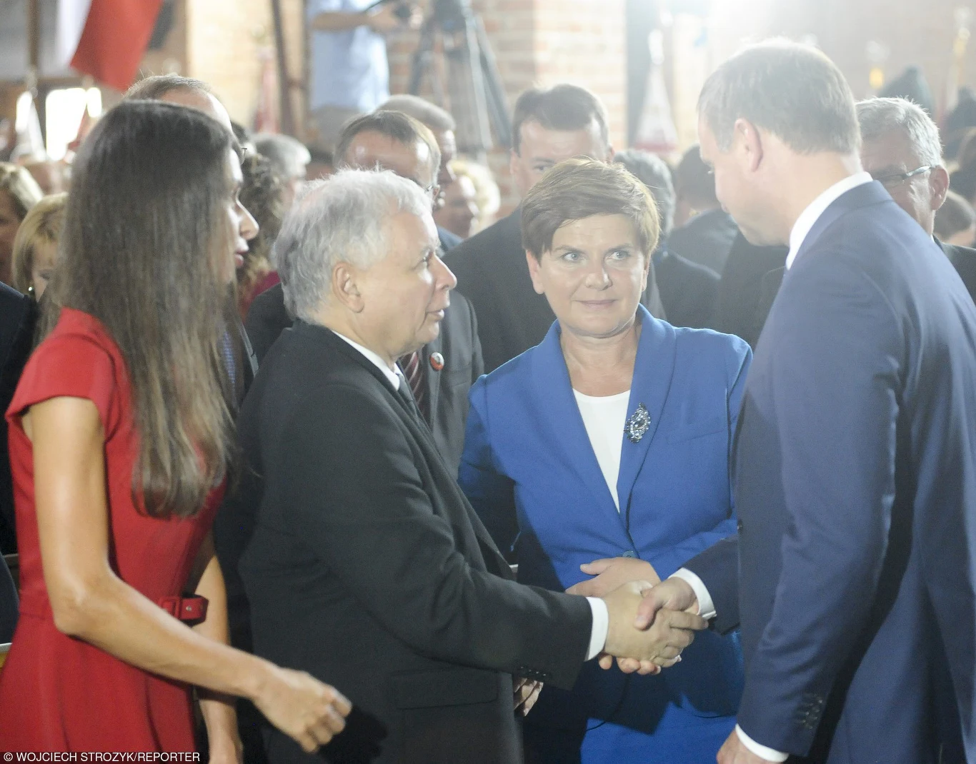 Marta Kaczyńska, Jarosław Kaczyński, Beata Szydło i Andrzej Duda na 35. rocznicy podpisania Porozumień Sierpniowych, 31 sierpnia Marta Kaczyńska, Jarosław Kaczyński, Beata Szydło i Andrzej Duda na 35. rocznicy podpisania Porozumień Sierpniowych, 31 sierpnia