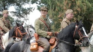 Marcin Kwaśny na planie filmu "Pilecki"