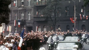 Charles de Gaulle podczas pobytu w Polsce