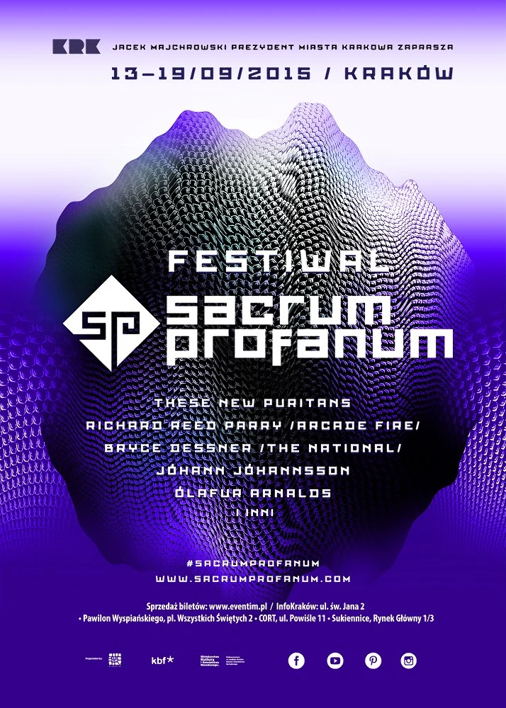 Plakat tegorocznej edycji festiwalu Sacrum Profanum