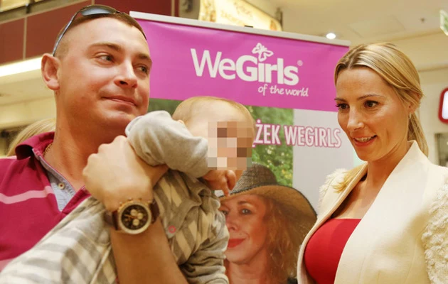 Marek Bączek z Sylwią Gruchałą i córką