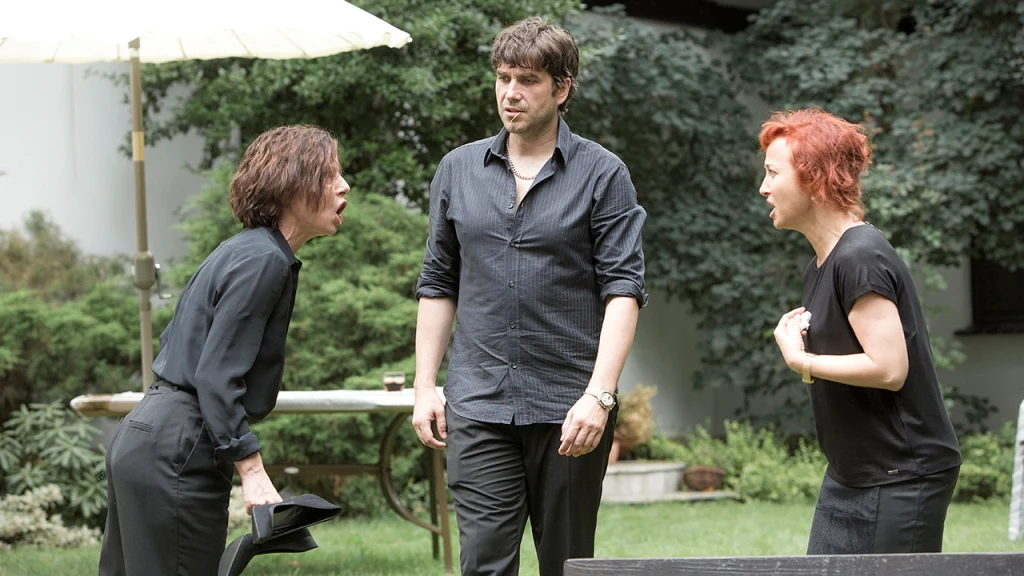 Agata Kulesza, Marcin Dorociński i Gabriela Muskała w filmie "Moje córki krowy"