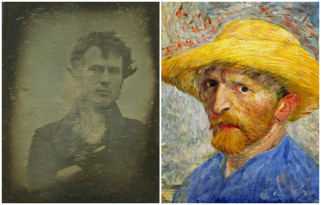 Pierwsze na świecie selfie Roberta Corneliusa i jeden z autoportretów Van Gogha