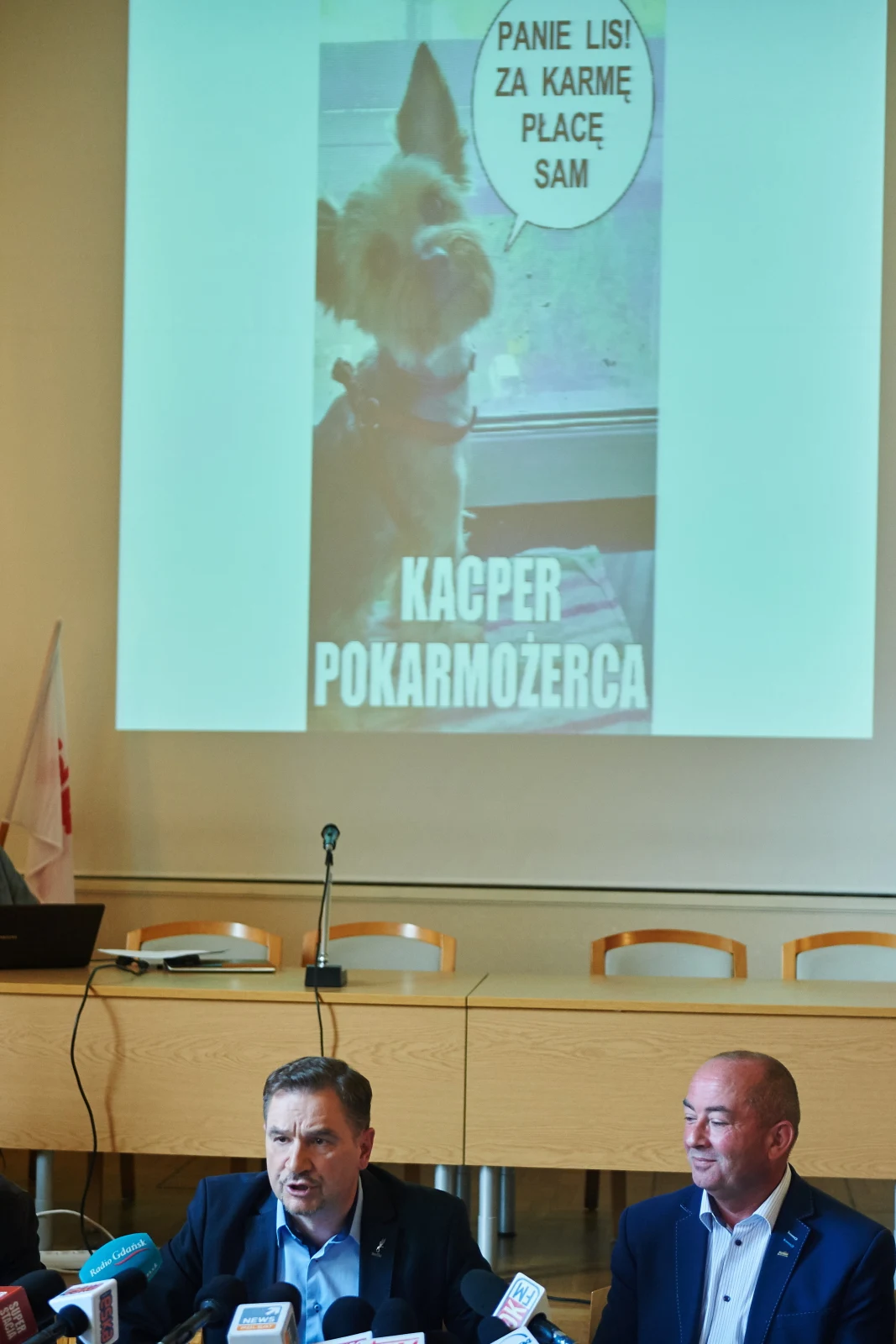 W czasie konferencji Piotr Duda pokazał jak wygląda Kacperek