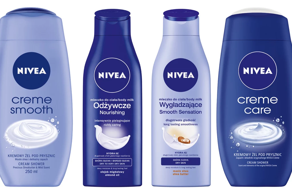 Kremowe żele pod prysznic i mleczka do ciała NIVEA