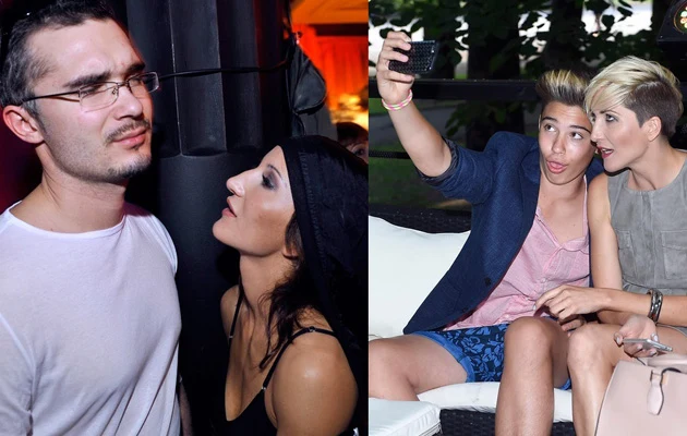 Justyna z mężem i Leon z ciotką Justyna z mężem i Leon z ciotką