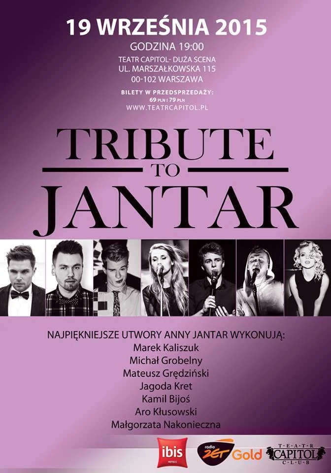 Plakat koncertu "Tribute to Jantar"