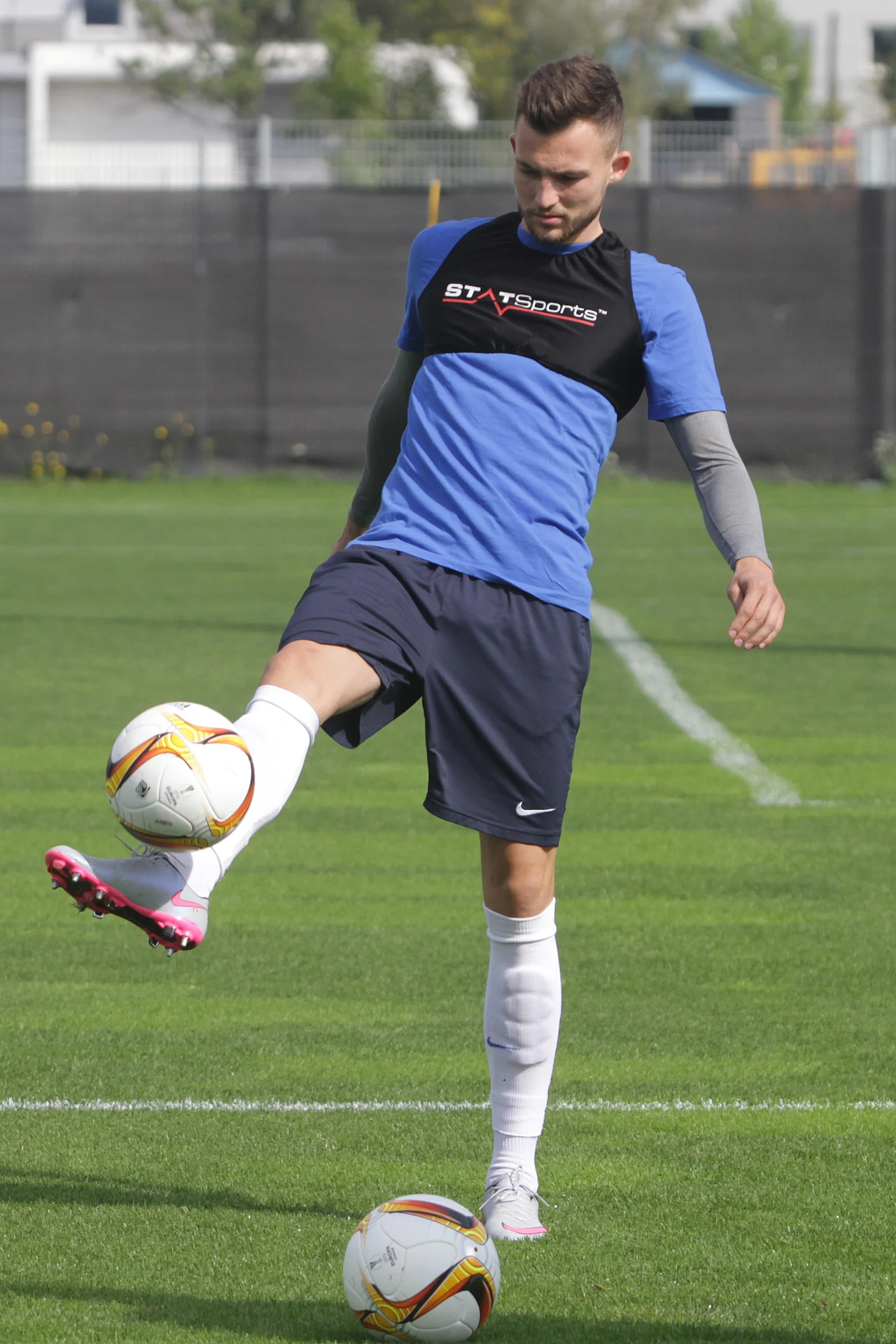 Piłkarze Lecha Poznań podczas treningu przed meczem Ligi Europejskiej z portugalskim Belenenses