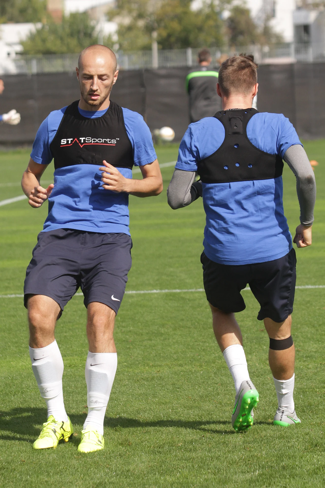 Piłkarze Lecha Poznań podczas treningu przed meczem Ligi Europejskiej z portugalskim Belenenses