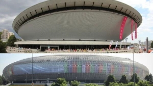 Katowicki Spodek (u góry) i Tauron Arena Kraków