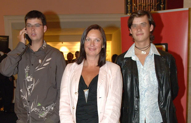 Hanna Mikuć z synami 