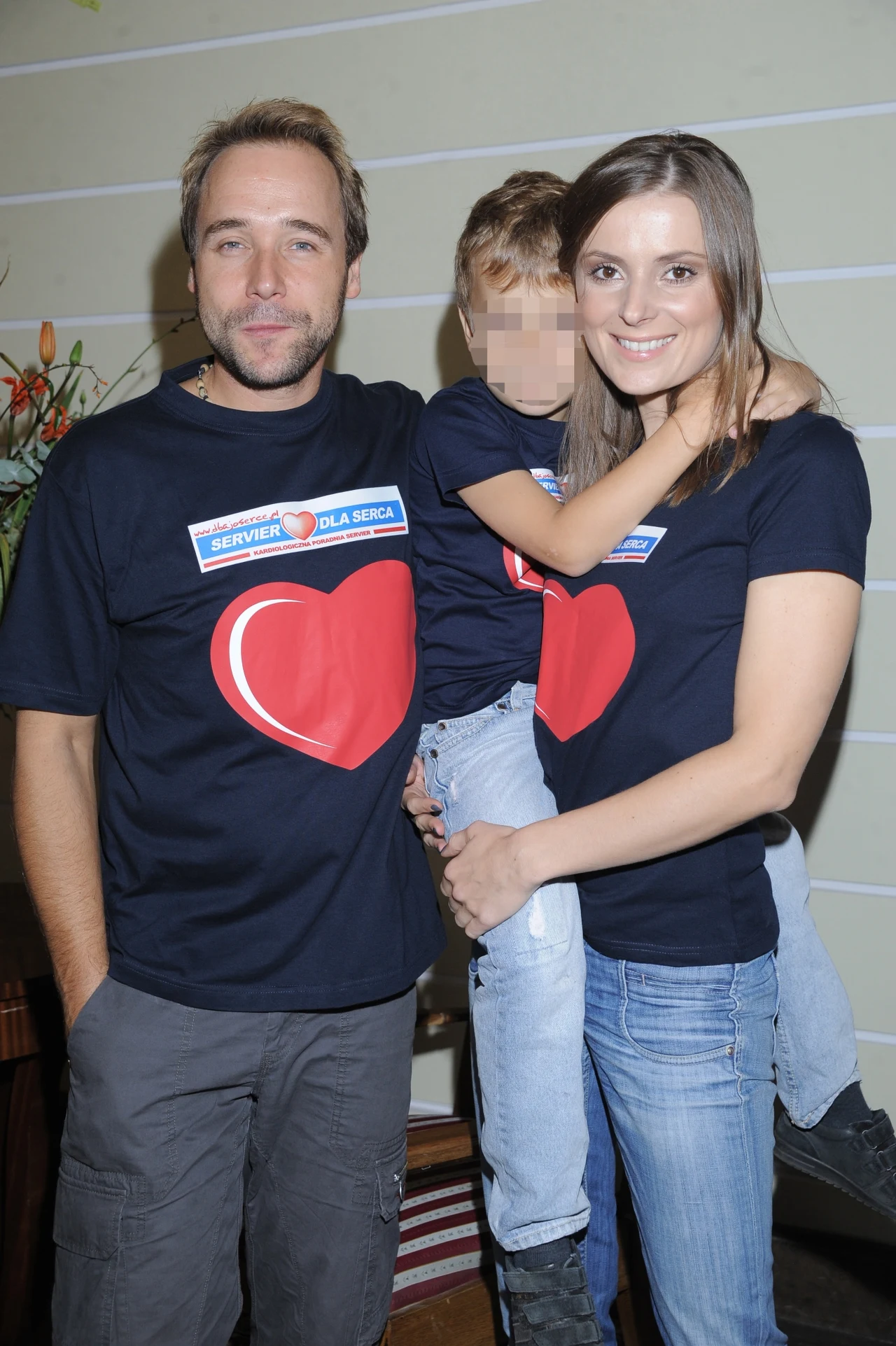 Halina Mlynkova i Łukasz Nowicki z synem Piotrem Halina Mlynkova i Łukasz Nowicki z synem Piotrem