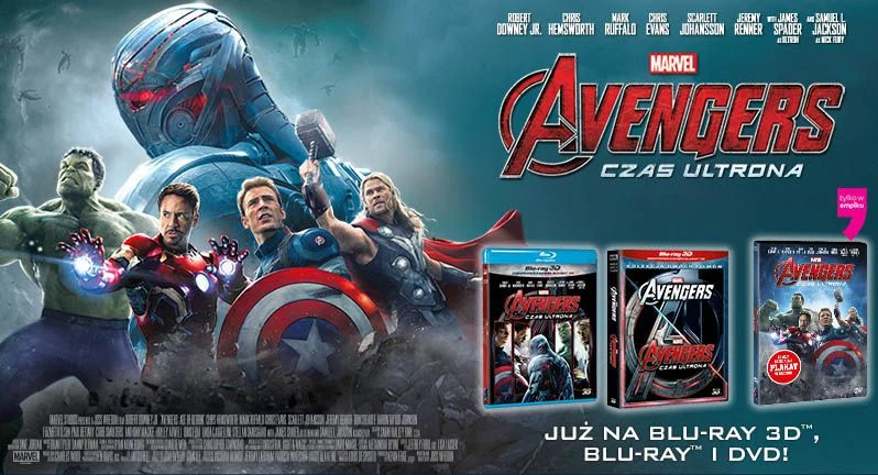 Dystrybutorem płyt DVD i Blu-ray z filmem "Avengers: Czas Ultrona" jest Galapagos