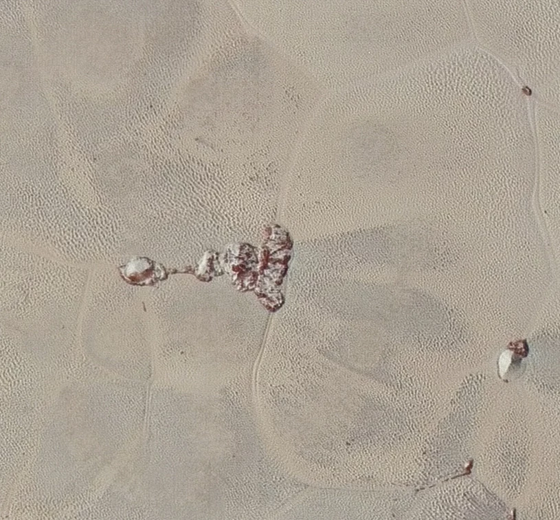 Fragment powierzchni Sputnik Planum w obiektywie kamery wysokiej rozdzielczości LORRI