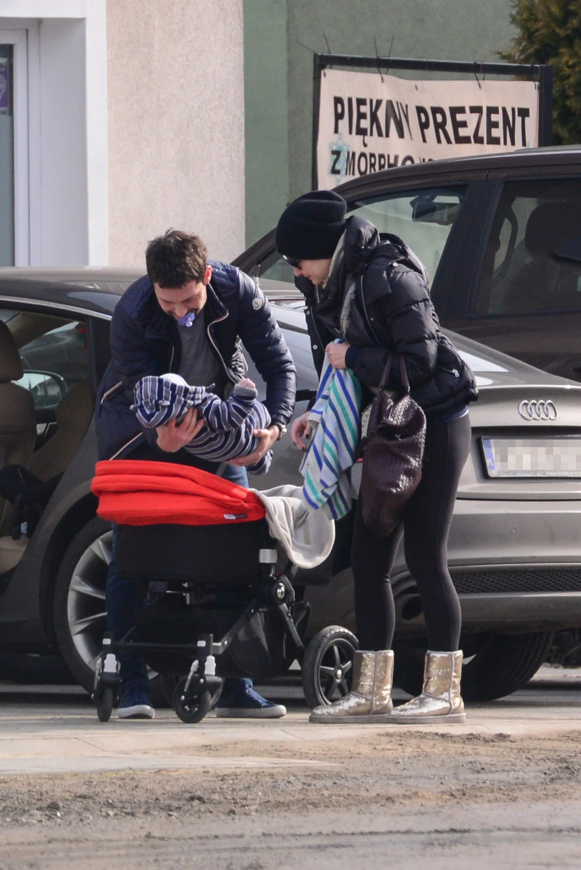 Małgorzata Kożuchowska z mężem i synem Małgorzata Kożuchowska z mężem i synem