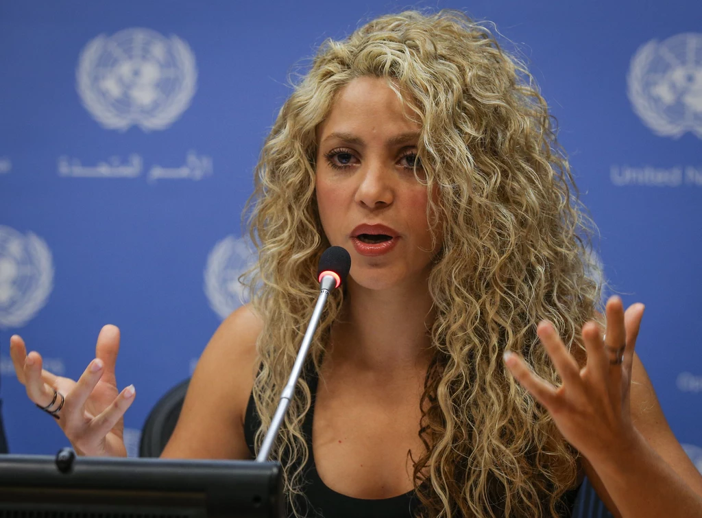 Shakira podczas konferencji UNICEF