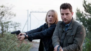 Wojciech Zieliński i Joanna Kulig na planie serialu "Zbrodnia"