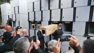 Uroczystości pogrzebowe 35 Żołnierzy Wyklętych na warszawskich Powązkach