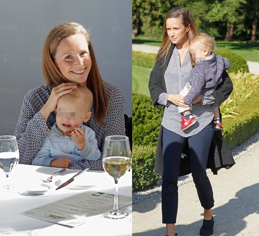 Monika Mrozowska z synem Józefem Monika Mrozowska z synem Józefem