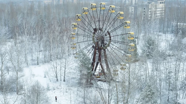 Opuszczony diabelski młyn. Prypeć, Ukraina.