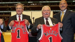 Bronisław Komorowski i Lech Wałęsa