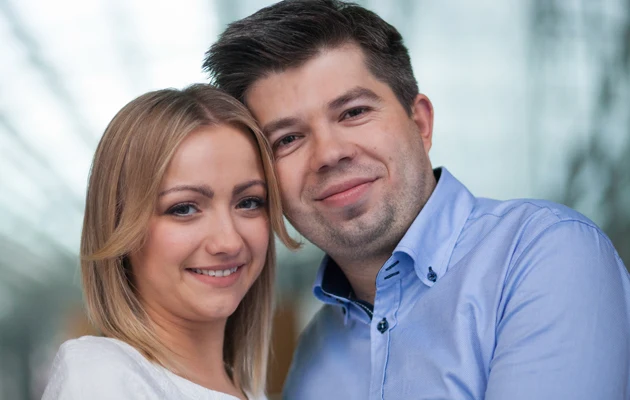 Natalia Wodzinowska i Pawel Szakiewicz z programu "Rolnik szuka żony"