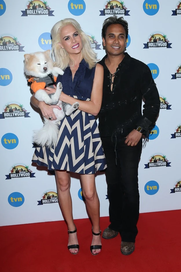 Iwona z ukochanym pieskiem i mężem Iwona z ukochanym pieskiem i mężem