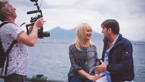 Halina Benedyk i Marco Antonelli na planie teledysku "Solo Noi"