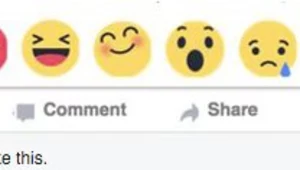 Facebook Reactions -  przyciski inne niż "Lubię to"