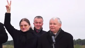 Krystyna Pawłowicz i Jarosław Kaczyński w Ostrołęce