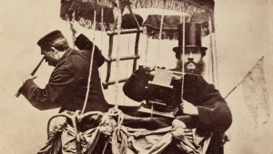 Autoportret w gondoli balonu - Konrad Brandel 