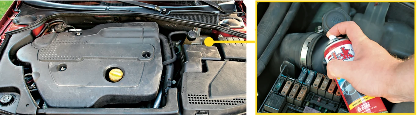 Preparat aplikuje się bezpośrednio do rury układu dolotowego za filtrem powietrza i przepływomierzem. Aby dostać się do przewodu trzeba odkręcić opaskę. Preparat aplikuje się bezpośrednio do rury układu dolotowego za filtrem powietrza i przepływomierzem. Aby dostać się do przewodu trzeba odkręcić opaskę.