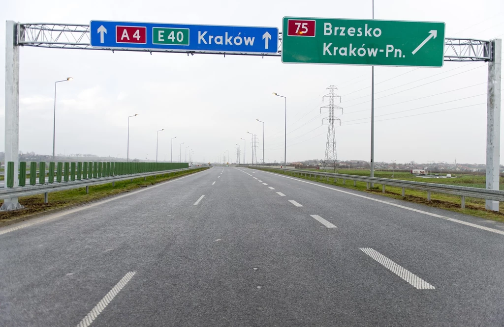 Fragment autostrady A4 koło Brzeska