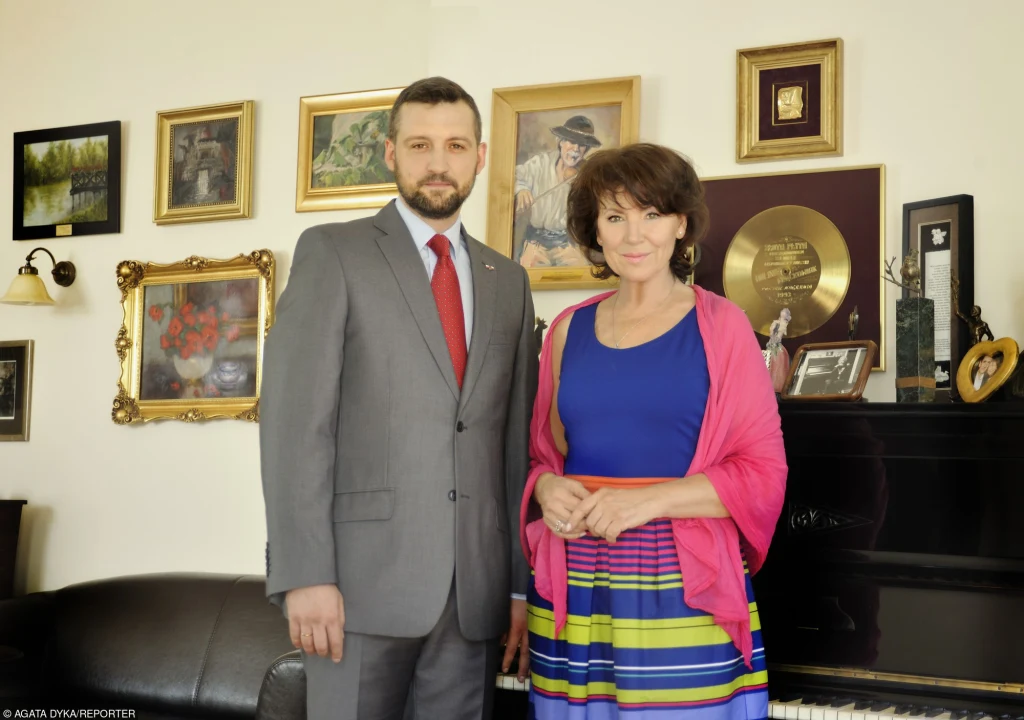 Halina Frąckowiak z synem Filipem Halina Frąckowiak z synem Filipem