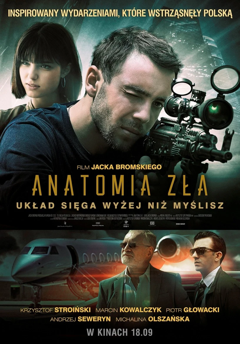Taki plakat reklamował kinową premierę "Anatomiii zła"