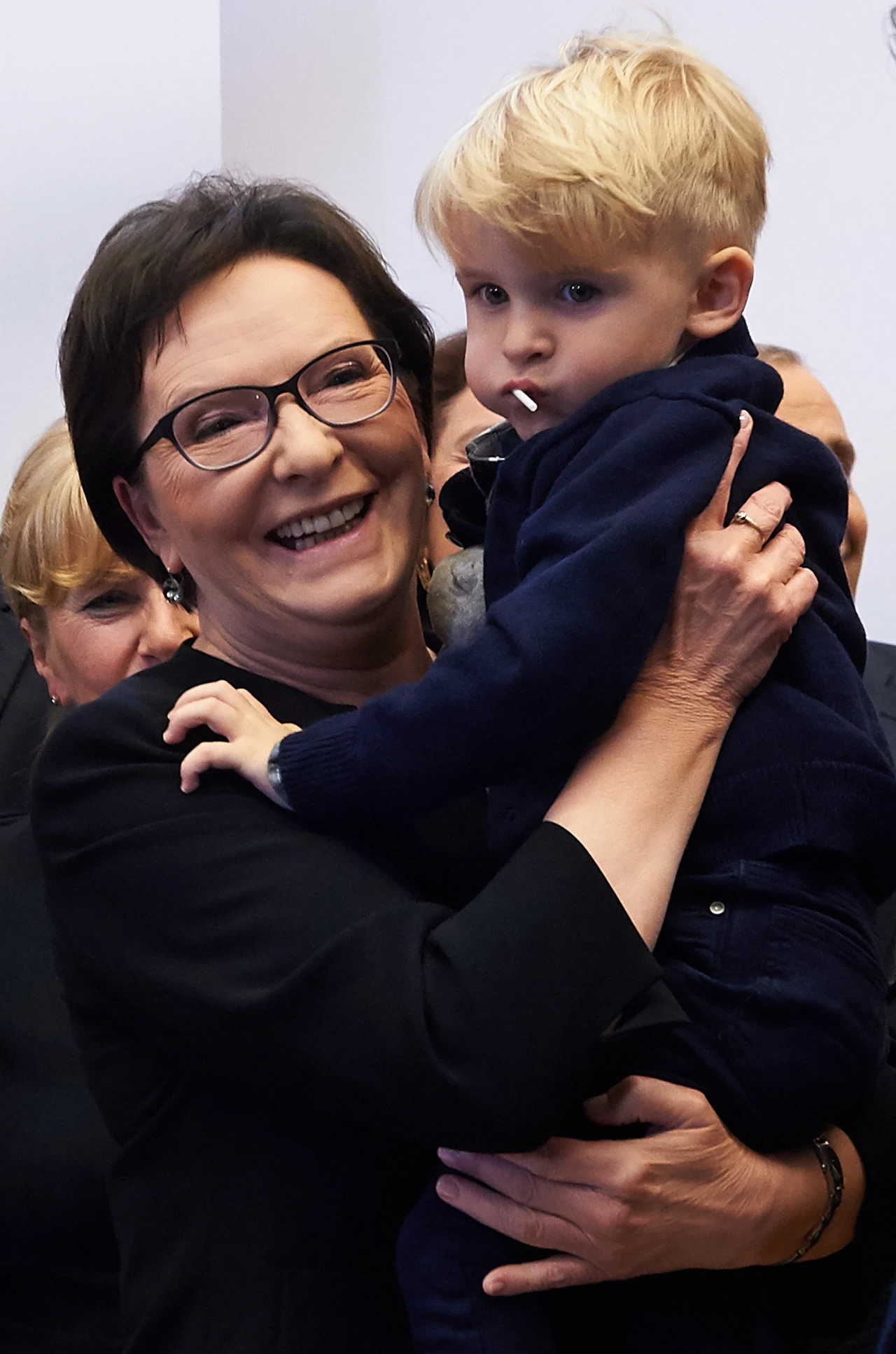Premier Ewa Kopacz z wnukiem Julkiem 
