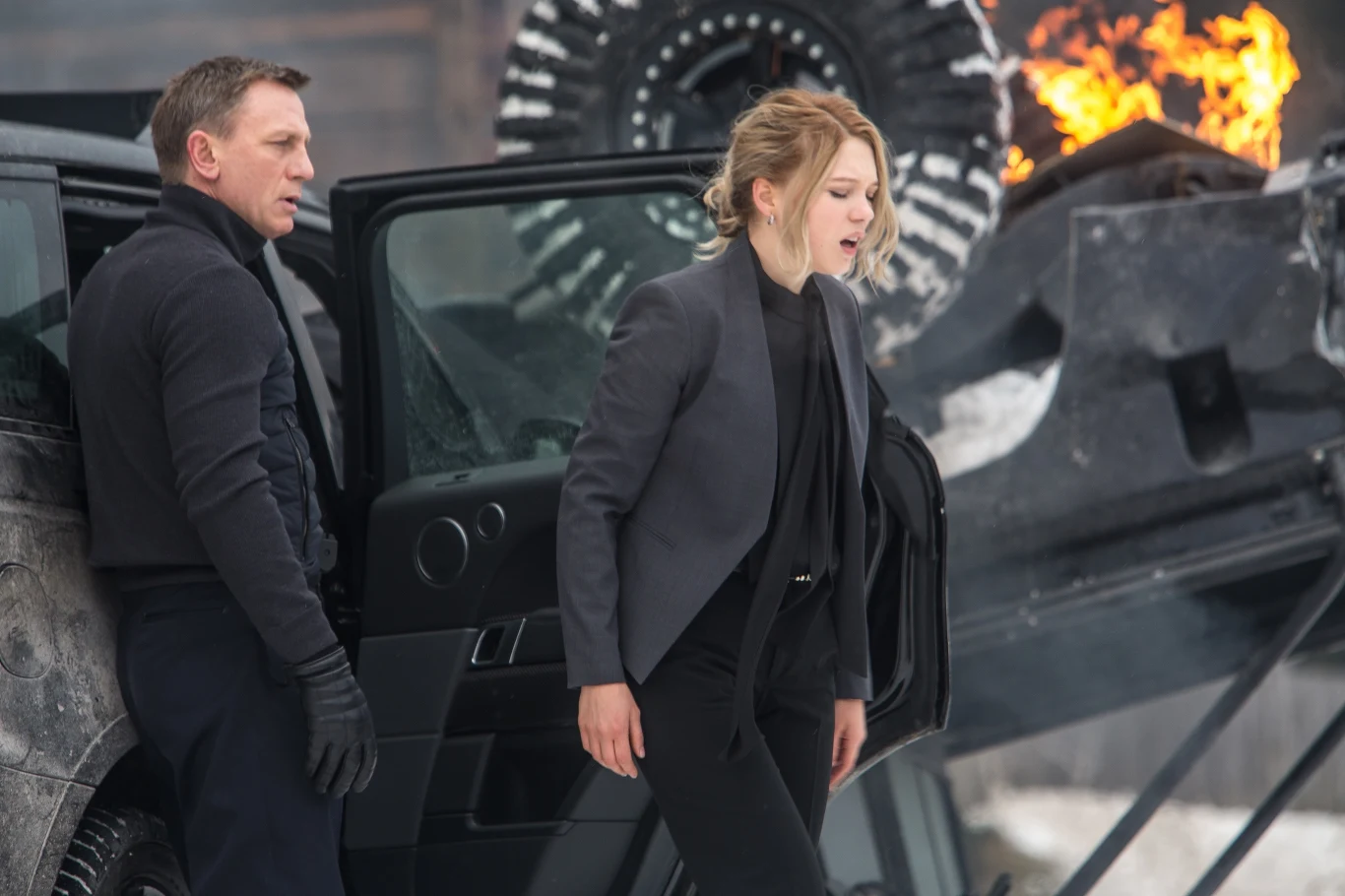 Daniel Craig i Léa Seydoux w filmie "Spectre"
