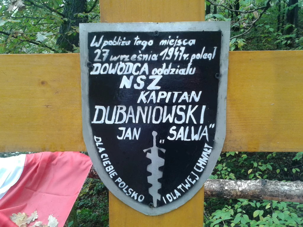"Kiedy przeskakiwał płot dosięgła go kolejna kula. Upadł przy potoku" "Kiedy przeskakiwał płot dosięgła go kolejna kula. Upadł przy potoku"