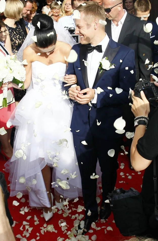 Marlena Muranowicz i Marcin Mroczek w dniu ślubu Marlena Muranowicz i Marcin Mroczek w dniu ślubu